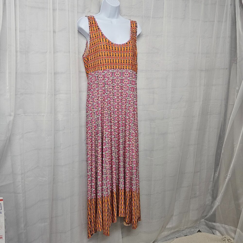 Grisbi Dress Maxi Pink Orange Boho Festival Hippie L - Picture 5 of 13